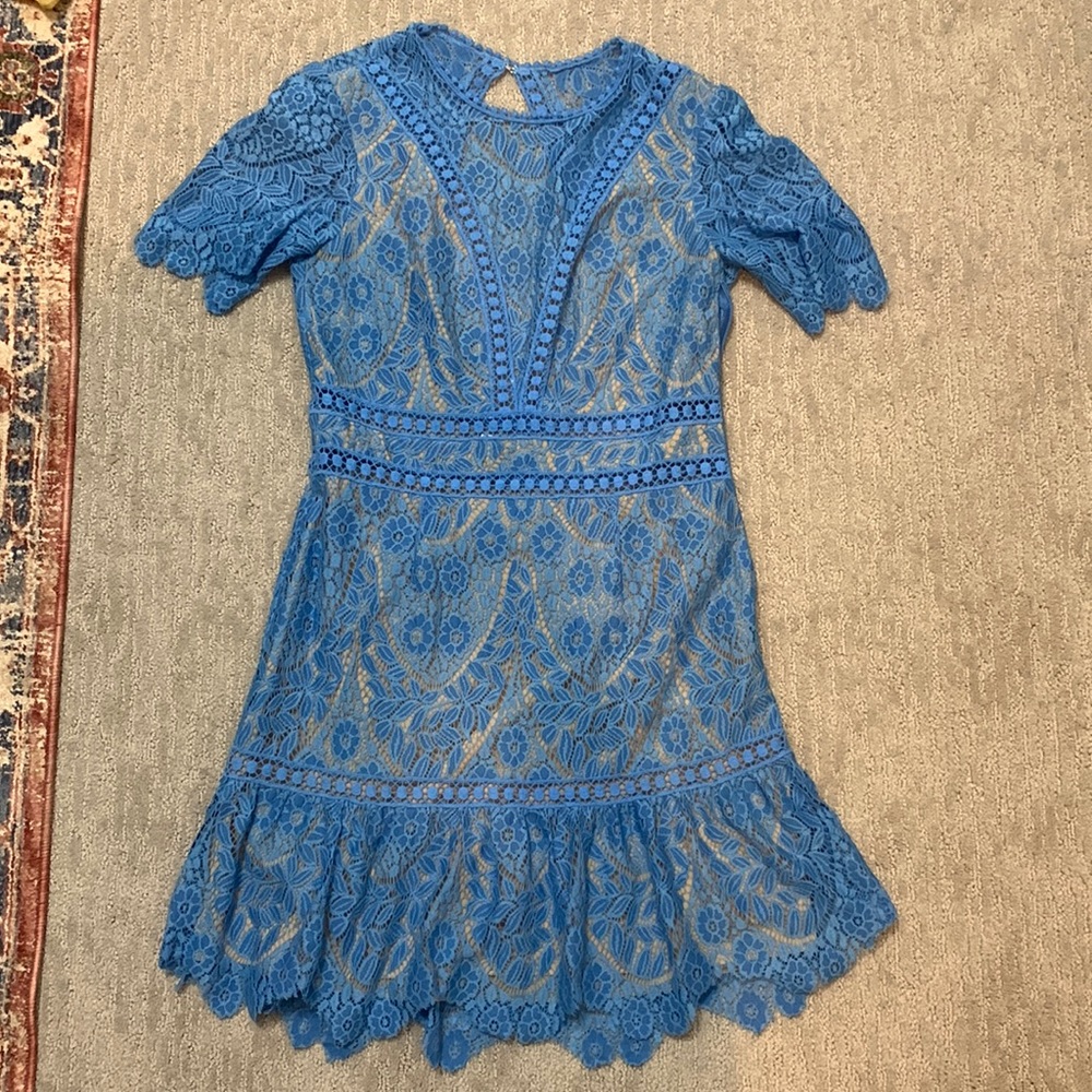 Saylor Darian Dress Light Blue Size Medium